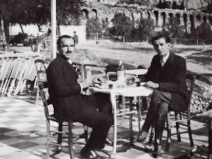 Istrati (dreta), amb el seu amic Nikos Kazantzakis, a Atenes el 1928.