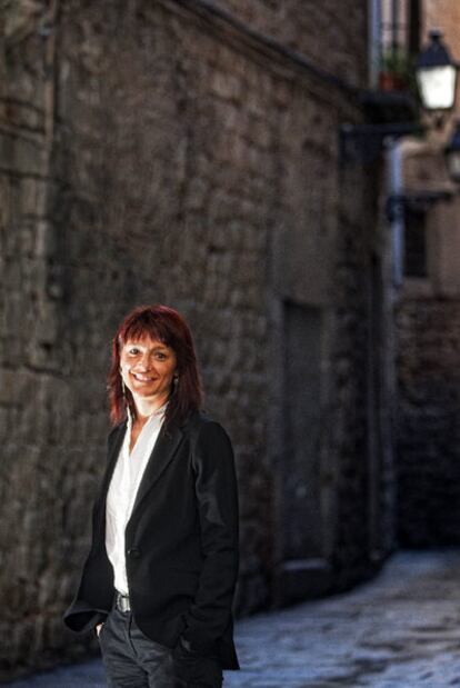 Laia Bonet, en la la plaza de Sant Felip Neri de Barcelona.