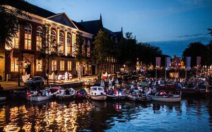 Una de las actuaciones de la &uacute;ltima edici&oacute;n del Grachtenfestival, en uno de los canales de &Aacute;msterdam. 