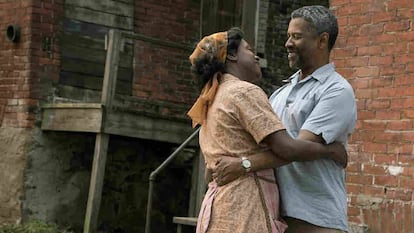 Viola Davis e Denzel Washington, em 'Fences'.