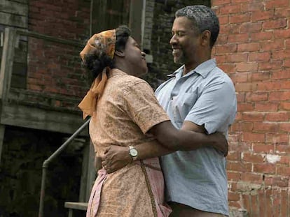 Viola Davis e Denzel Washington, em 'Fences'.