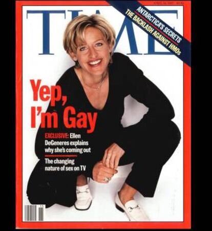 Ellen DeGeneres en la portada de la revista Time, en 1997.