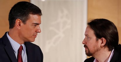 Pedro Sánchez y Pablo Iglesias.