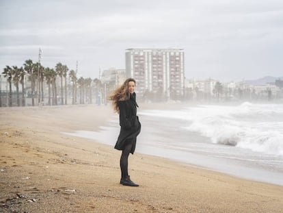 La empresaria, fotografiada en la playa de la Barceloneta. 