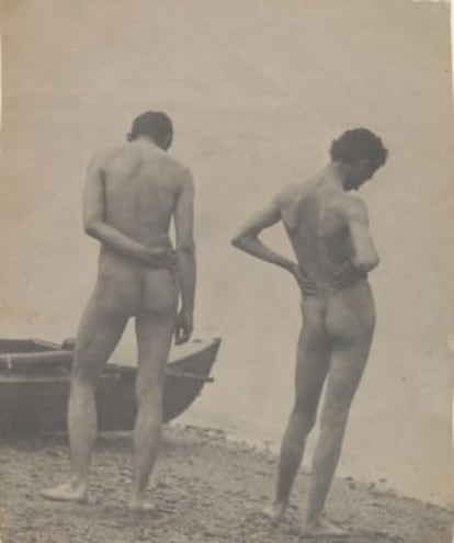 Thomas Eakins y John Laurie Wallace en la playa, de Thomas Eakins, 1833