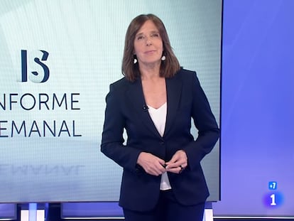 Ana Blanco, en su despedida en 'Informe semanal'.