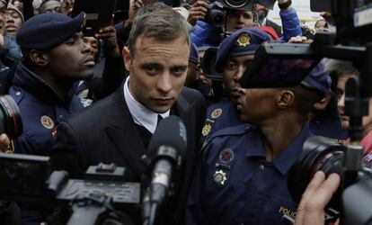 Oscar Pistorius en la corte de Pretoria.