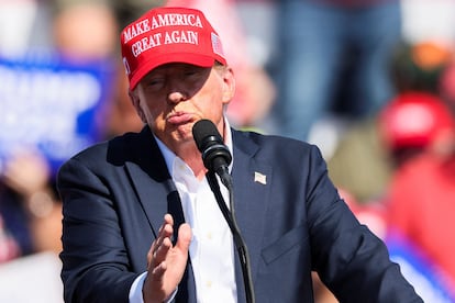 Donald Trump, en su mitin del viernes 28 de junio en Chesapeake (Virginia).