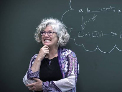 Kristin Lauter em Valência, com sua fórmula de criptografia homomórfica.