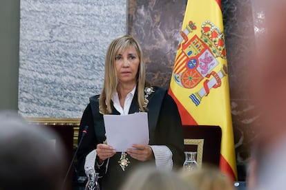 Isabel Perelló, durante la apertura del año judicial, el pasado 5 de septiembre en el Tribunal Supremo.