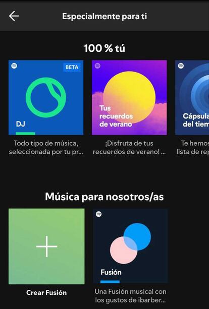 Cuadro de acceso de AI DJ Spotify en un teléfono