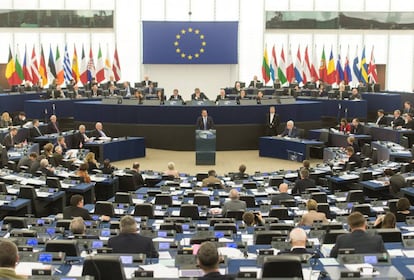 Debate en el Parlamento Europeo en Estrasburgo sobre el futuro de Europa.
