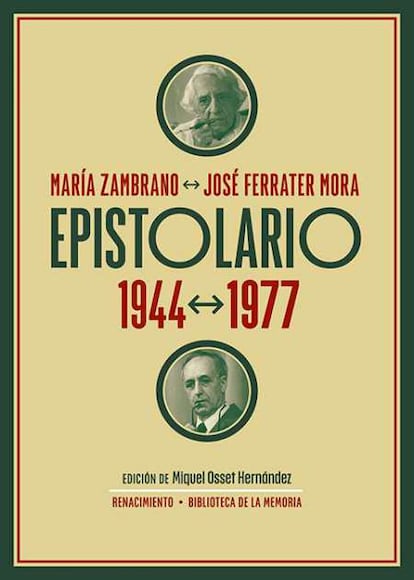 Portada de ‘Epistolario. 1944-1977′, de María Zambrano y José Ferrater Mora.