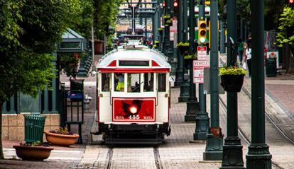 Tranvía en la ciudad de Memphis.