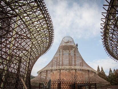 Albergue en la Bienal de Bambú de Longquan, China, diseñado por Anna Heringer. La imagen forma parte de la exposición 'Anna Heringer. La belleza esencial' que puede visitarse en el Museo ICO del 9 de febrero al 8 de mayo.