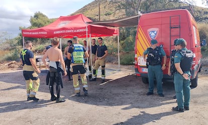 Search work of a missing person in Almeria, on July 25, 2025. 