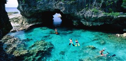 Una piscina natural en Alofi, Niue.