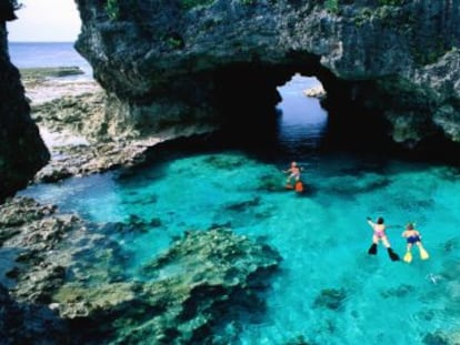 Una piscina natural en Alofi, Niue.