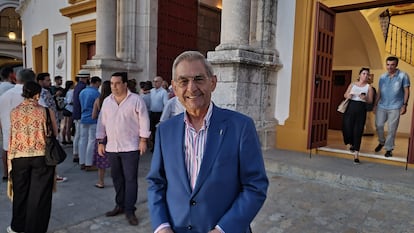 José Luis López, en la Puerta del Príncipe de La Maestranza de Sevilla.