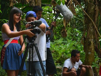 Alisson Antazú, adolescente de pueblo Yanesha, en la selva central.