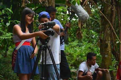 Alisson Antazú, adolescente de pueblo Yanesha, en la selva central.