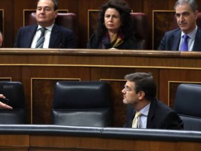 Interior Minister Jorge Fernández and Justice Minister Rafael Catalá in Congress.