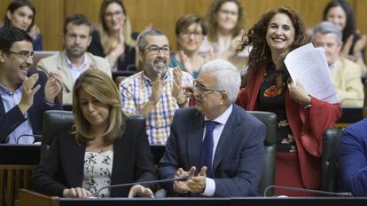 Mar&iacute;a Jes&uacute;s Montero se dirige a la tribuna durante el debate de los presupuestos.