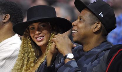 Singers Beyonce y Jay Z-
