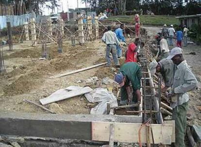 El centro de Addis Abeba cuando se hallaba en construcción.