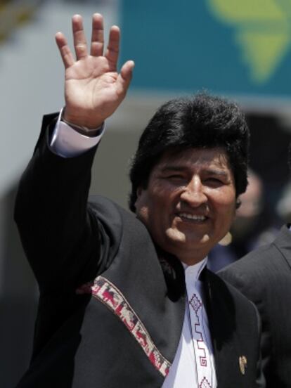 Evo Morales, en su visita a Costa Rica.