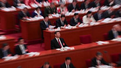 El presidente chino Xi Jinping durante la Asamblea Popular Nacional, este martes en Pekín.