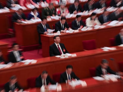 El presidente chino Xi Jinping durante la Asamblea Popular Nacional, este martes en Pekín.