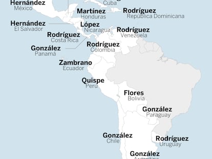 Los apellidos más comunes de Latinoamérica