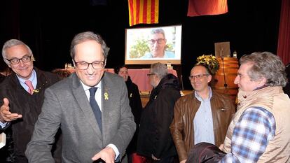 El presidente de la Generalitat, Quim Torra, el pasado jueves en Falset (Tarragona).