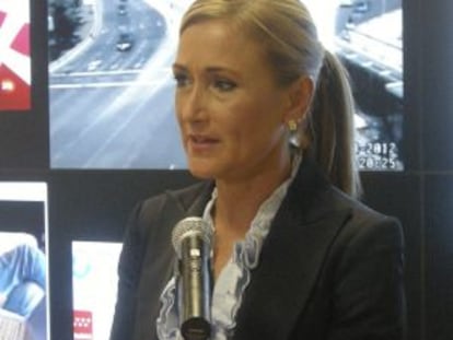 La delegada Cristina Cifuentes, durante la rueda de prensa.