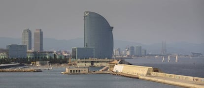 Una vista del puerto de Barcelona.