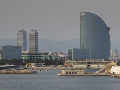 Una vista del port de Barcelona.