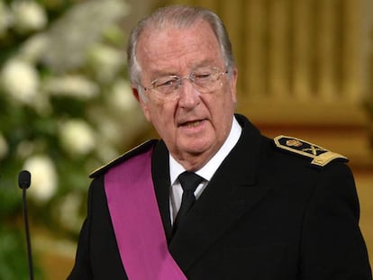 El rey Alberto II de Bélgica, en su abdicación, en julio de 2013.