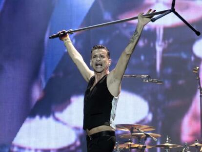 David Gahan, cantante de Depeche Mode, en el BBK Live de Bilbao. 