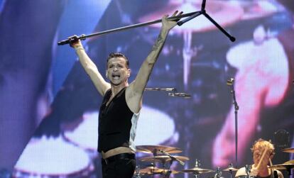 David Gahan, cantante de Depeche Mode, en el BBK Live de Bilbao. 