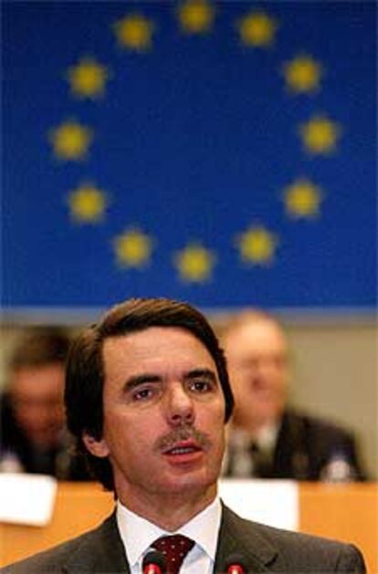 José María Aznar, durante la reunión del PP europeo.