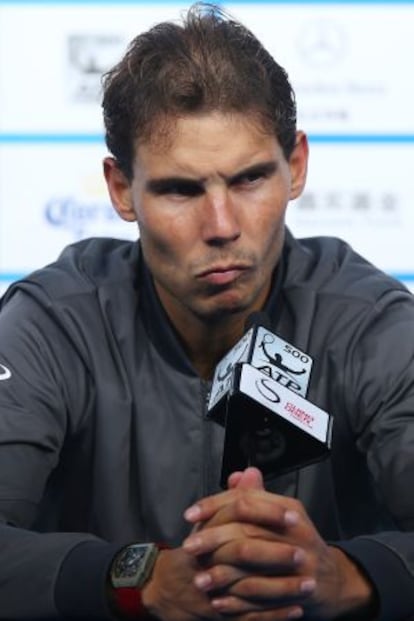 Rafael Nadal, durante una rueda de prensa.