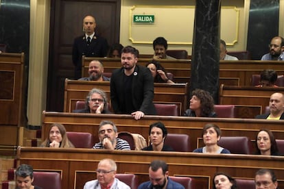 Votación del portavoz de ERC, Gabriel Rufián.