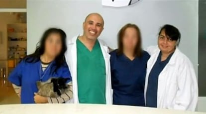 Marcelo Gurruchaga, pictured with his wife, who may have died during a liposuction procedure carried out by the Alicante vet