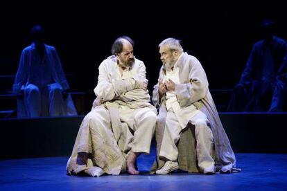Representación, en el teatro Romea de Barcelona, de Sócrates. Juicio y muerte de un ciudadano.
