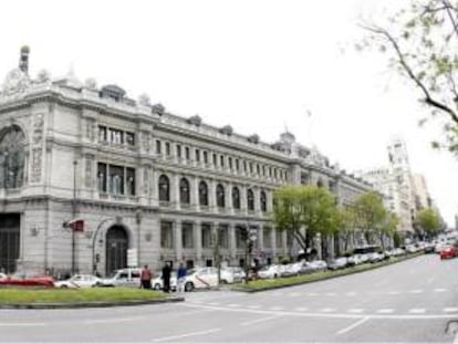 Vista de la fachada del Banco de España.