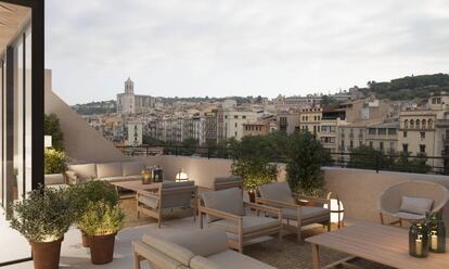 La terrassa de l'hotel Casa Cacao.