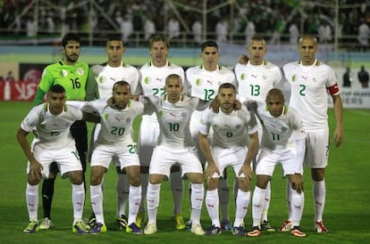 Formación de la selección argelina.