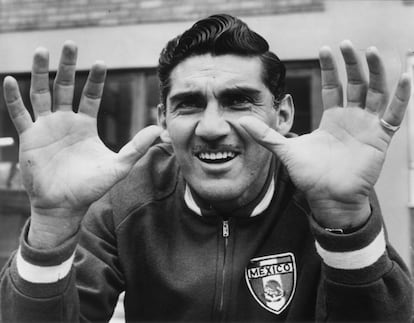 Antonio 'La Tota' Carbajal, durante el Mundial de 1966, en Inglaterra.