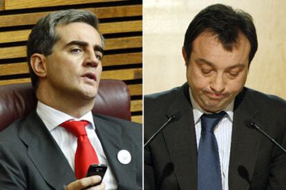 El ex secretario general del PP en Valencia Ricardo Costa y el vicealcalde de Madrid, Manuel Cobo, en dos fotografías de archivo.